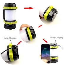 High Lumen Tactical Spotlight And LED Camping Lantern Combo With USB Power Bank, IP6 Waterproof Heavy Duty Searchlight Featuring 500 Meter Distance, Power Display, 4 Modes, And Red Strobe For Power Outages And Night Hiking - Multi-mode Tent Lamp - View 5