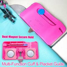 Alat Pembuka Jahitan Magnetik Ganda Baru, Alat Jahit 4-in-1 dengan Penggaris, Pemandu Tepi, dan Penanda Garis Jahitan - Aturan Pesulap Magnet Ganda - Merah Muda - View 2