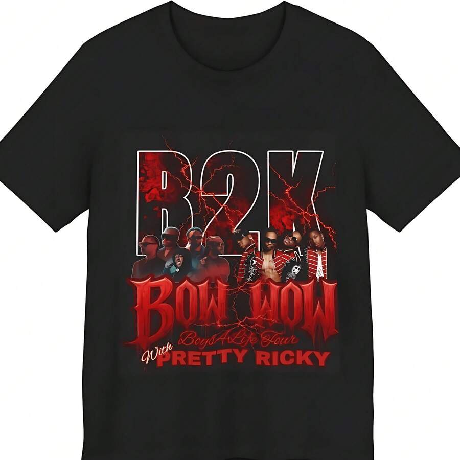 B2K Born Again Tour Tee _ Pretty Ricky Graphic T-Shirt - Black - View 1