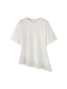 Sexy Lace Patchwork Elegant Women's Streetwear Shirt Casual - White - View 7