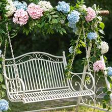 Spring/Summer Style Faux Hydrangea Wreath, Decorated With Vibrant Green Plants, Exquisite Artificial Floral Decor, Suitable For Home Wall, Wedding Venue And Rustic Style Space Arrangement - Multicolor - View 1