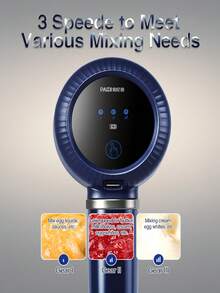 XO Chef Lab 3 Speed Hand Mixer With Flex Edge Beaters - Royal Blue - View 9