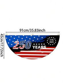 1 Set 250th Anniversary Of US Independence Polyester Patriotic Fan Flag, Design Options Include: 250th Anniversary, 1776-2026, American Independence, July 4th, Memorial Day, Veterans Day, Patriotism, US Flag, Stars, Pennant, Porch Decor, Outdoor, Waterproof Polyester, Reusable, Fade-Resistant, Suitable For Home, Yard, Party And Independence Day Celebrations - 001 - View 23