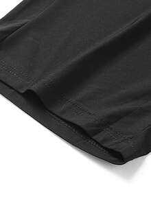1pc Boyfriend Style Men's Lightweight Breathable Elastic Workout Running Shorts For Spring/Summer Sports - Black - View 6