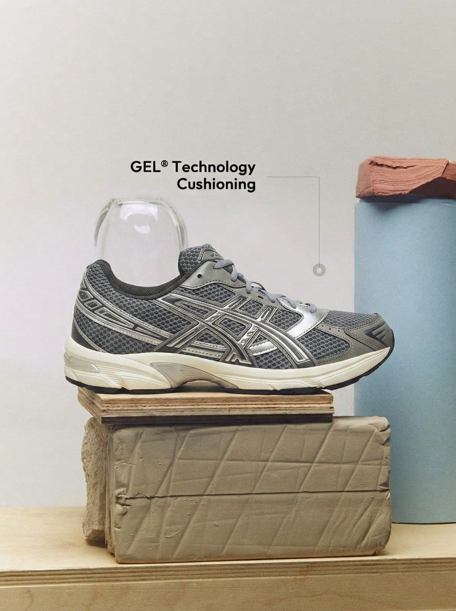 Giày chạy bộ nam Gel-1130, chất liệu lưới nhẹ, thoáng khí với lớp đệm Gel đặc trưng, thích hợp cho tập luyện hàng ngày và mặc thường ngày 1201A256-026 - XÁM/BẠC - Xem 1