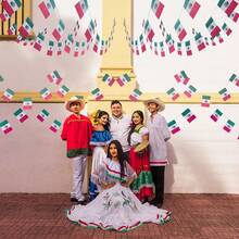 "3 Guías Banderines Bandera México Papel, 9m Decoración Noche Mexicana, " - México - Ver 9