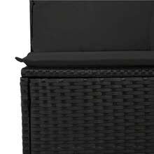 vidaXL Salon de jardin 6 pcs avec coussins noir résine tressée - A - Voir 6