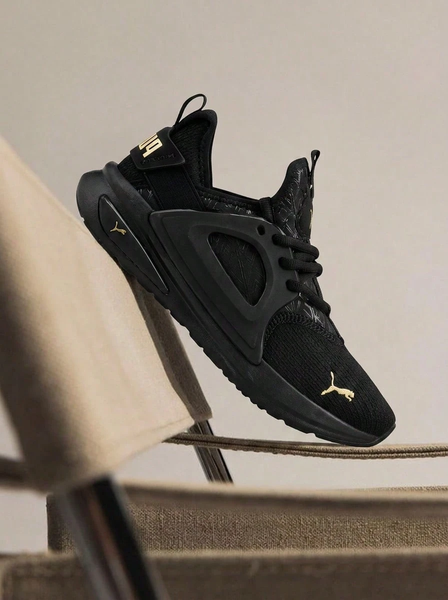Puma SOFTRIDE ENZO 5 SHINE JR PUMA 黑金配色 - 查看 1