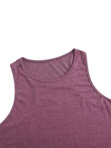 Casual Women's Cotton Round Neck Tank Top Regular Sleeve Summer Daily Wear - Màu Hồng  Dưa hấu - Xem 5