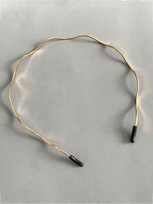1pc/2pcs Women Metal Wavy Headband, Street Style 1 Piece Fashion Curved Headband, Women Hair Accessories, Beach Outfit, Festival Decor, Hair Clip, Hair Pin, Geometric Thin Headband, Suitable For Daily Wear, Party And Elegant Hair Decor, Gold Hair Accessories, Headband, Hair Tie, Hair Ornament, Travel, Birthday - Multicolor - View 3