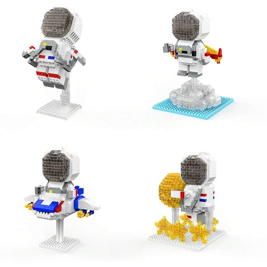 Micro taladro de partículas pequeñas para astronauta, bloque de construcción para niño, juguete de montaje, decoración creativa de astronauta - P2144 - Ver 1
