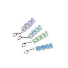 1pc New Transparent Heart-Shaped Keyboard Stress Relief Keycap Tester, Heart Keychain Accessory, Stress Relief, Mood Calming, Gift For Holidays, Birthdays, Perfect Gift - Multicolor - View 12