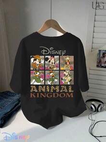 Disney Women's T-Shirt Mickey & Co. Mickey Mouse And Friends Graphic T-Shirts Disney Officially Printed Women's Short Sleeved T-Shirt, Suitable For Casual Shirts In Spring And Summer Seasons, Is The Best Choice For Gift Giving - Black - View 2