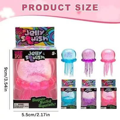 Stress-Relief Squeeze Toy, Cute Jellyfish Design