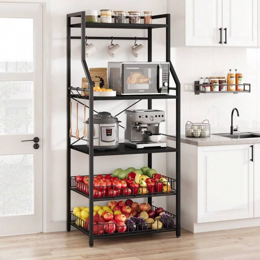 Techigher Baker's Racks - Black - View 1