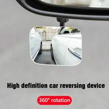 Spion Belakang Mobil Pilar A Universal untuk Titik Buta, Spion Kecil Kecil untuk Membantu Mundur, Spion Pengamatan Tambahan Multifungsi Persegi Panjang, Spion Mundur Berputar 360 Derajat - set 2 potong - View 5