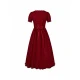 Drawstring Dress-red