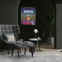 Póster creativo de lienzo con temática musical "3005" plano 2D, 1 pieza, un arte perfecto para decorar dormitorios, salas de estar y espacios inspirados en la música. Es una decoración de pared y un adorno para la habitación sin marco. - Enmarcado - Ver 2