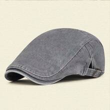 1 chiếc mũ beret cổ điển đã qua xử lý, mũ phong cách retro văn chương unisex, mũ chống nắng kiểu Anh tối giản đa năng. - Nhiều màu - Xem 8