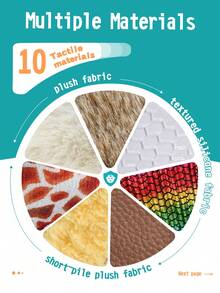 1 pieza Libro de tacto y sensación para bebés, libro táctil de animales para bebés, libro de educación temprana y entrenamiento sensorial para niños pequeños de 0+, con texturas de peluche realistas para estimulación táctil, material de tela resistente a rasgaduras y esquinas redondeadas, libro ilustrado de educación temprana para lectura entre padres e hijos, libro de tela sensorial, libro de tela para bebés niños y niñas, regalo para festividades infantiles - Multicolor - Ver 3