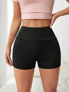 Pantalones cortos de yoga a rayas de cintura alta para mujer: control de barriga, elásticos en 4 direcciones para correr y andar en bicicleta - 8227 - Ver 4