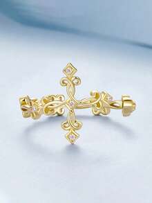 1pc Adjustable Cross Ring, Suitable For Teenagers, Perfect Gift - Multicolor - View 9
