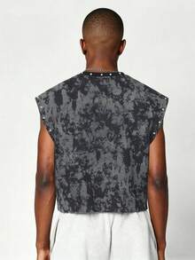 Áo tank top nam dáng rộng in họa tiết DIYIE, phong cách đường phố. - màu đen - Xem 2