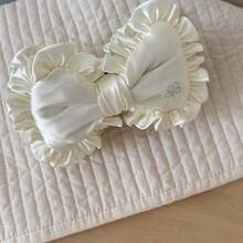 Hair Clips - #3 White Bow Banana Clip - View 8