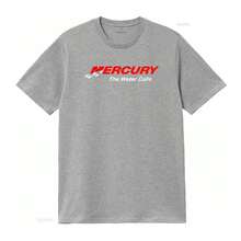 Mercury Marine Boats Logo Outboards Mercruiser T Shirt The Water Calls  Vintage Washed Breathable Versatile Comfortable - 黑色 - 查看 8