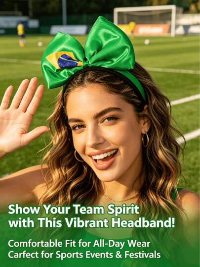 1 chiếc băng đô cổ vũ World Cup, băng đô dự tiệc, băng đô in hình quốc kỳ Mỹ, Pháp, Đức, Brazil, Anh, Argentina, Bồ Đào Nha.