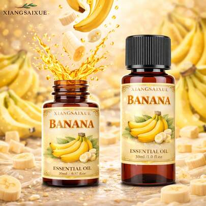 Banana Essential Oil, Soft & Comforting, Enhances Homely Ambiance, Suitable For Home/Car Use, Diffuse With Aroma Diffuser, Humidifier Or Candle, Party Atmosphere And DIY Fragrance Blending, Holiday Gift