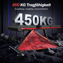 MERACH Folding Weight Bench, 450 Kg Load Capacity, Multifunctional Training Bench With 72 Adjustment Positions, Adjustable Incline Bench For Full Body Workout, Fitness Bench For Home - Đen và đỏ - Xem 8