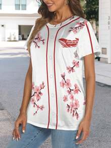 T shirt Femme Imprimé 3D Allover Col Rond Manches Courtes Respirant Confortable Haut Idéal Quotidien et Streetwear Quatre Saisons Élégant Choix Décontracté Sport Cadeau - Multicolore - Voir 5