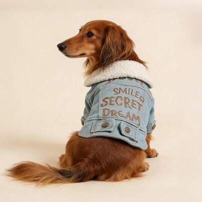 1 bộ quần áo thú cưng, trang phục cho chó mèo, váy cho chó poodle, chó con, áo hoodie in chữ tiếng Anh dễ thương, phong cách thường ngày cho cún con và mèo con.