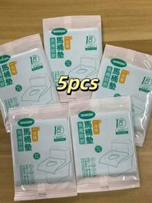 5入拋棄式馬桶座墊套,可沖水,旅行攜帶方便,易清潔,完全覆蓋馬桶,防水旅行衛生墊,旅行必備品,拋棄式馬桶座圈,適用於飛機、公路旅行、露營和公共廁所,浴室用品,秋季浴室裝飾 - 藍色 - 查看 13
