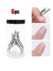 8/6/5/4/3/2/1 件套不锈钢指甲钳修甲工具套装，指甲护理工具包，角质层去除器，足部护理套装 - 銀色 - 查看 10