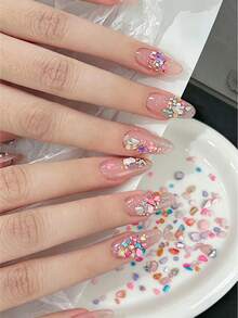 Japanese Colorful Nail Art Shell Asymmetrical Nail Decor Stickers, Natural Versatile Series - Multicolor - View 2