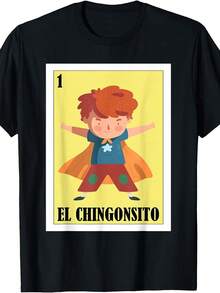 Divertido diseño mexicano para niños - Camiseta El Chingonsito - Negro - Ver 1