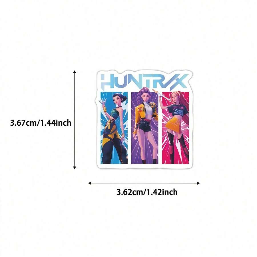 90 miếng dán K-Pop D EmonHunters đôi, 900 miếng dán PVC chống thấm nước hình D Emon Hunting Girls, hình nhân vật Rumi hoạt hình, thích hợp dán lên sổ tay và nhật ký. - Nhiều màu - Xem 1