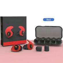 Motorcycle Earplugs Silicone Sponge Sleeping Ear Plugs Portable Soundproof Earplugs Soft Foam Anti-Noise Earplug Travel Noise - Red - View 9