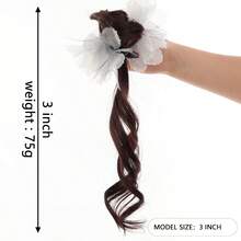 女士爪夹凌乱发髻假发，羽毛刘海侧发髻发片，自然蓬松发量接发 - 彩色 - 查看 11