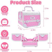 1pc Plastic Dress-Up Toy, Non-Smudge Children's Pretend Play Costume Set, Girls Dress-Up, Princess Handbag, Pretend Play Costume Set, Children's Birthday Gift, Not Real Cosmetics - Multicolor - View 5