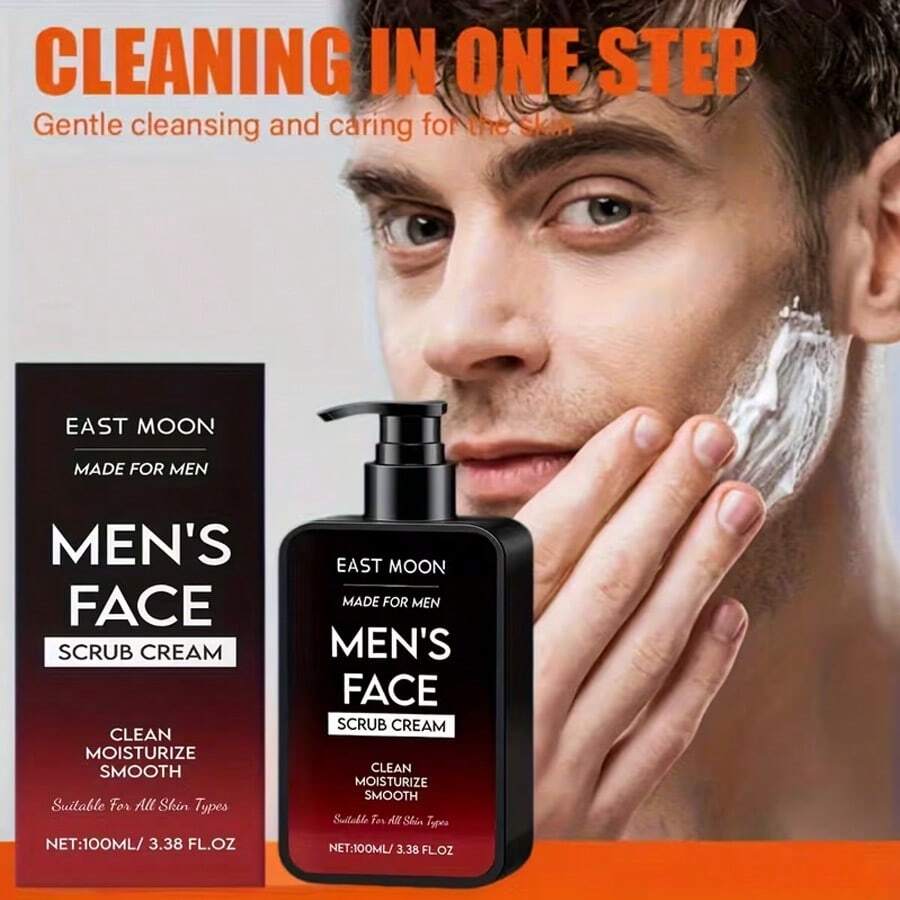 Men's Oil-Control Scrub: Deeply Cleanses, Controls Oil, And Moisturizes; Suitable For All Skin Types; Balances Oil And Moisture; Produces Rich Foam, Leaving Skin Refreshed, Clear, And Non-Greasy. - Men's Oil-control Scrub - View 1