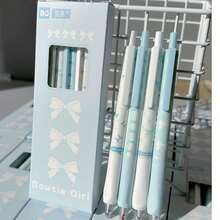 Bộ 4 bút bi rút cao cấp hình cánh bướm màu xanh nhạt, tay cầm mềm mại, thiết kế công thái học - Bút viết trơn tru, chất lượng cao, kiểu dáng Ins, thích hợp làm dụng cụ viết cho năm học mới. - A - Xem 7