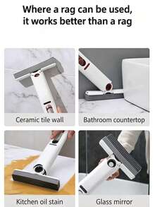 Cây lau nhà mini để bàn, cây lau nhà nhỏ đa năng, cây lau nhà gấp gọn tiện dụng cho nhà tắm, thấm hút nước tốt. - cây lau nhà nhỏ - Xem 6