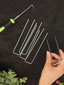 20/50 chiếc cọc làm vườn mạ kẽm, đinh chữ U chống gỉ, dùng để cố định hàng rào, ống tưới, bãi cỏ, vải che phủ cảnh quan, cọc đa năng cố định hoa, dụng cụ làm vườn. - In đậm - Xem 10