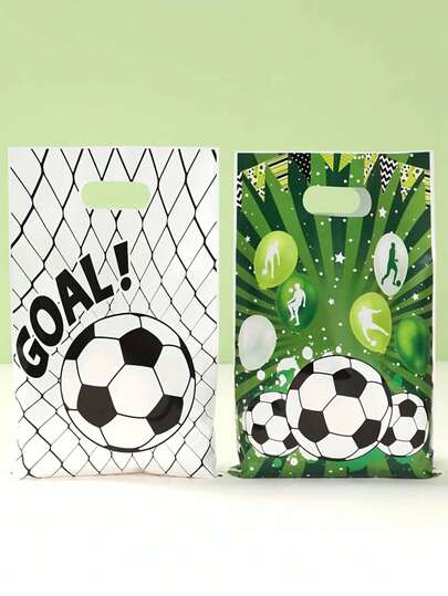 10/25/50pcs Football Themed Gift Bags, Football Party Favor Bags, Birthday Gift Pouches, Birthday Gift Wrapping Bags, Birthday Decorations