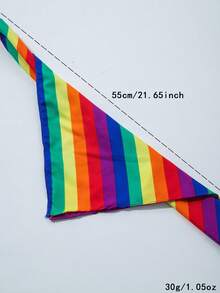 1 chiếc khăn/băng đô sọc cầu vồng Pride, thích hợp để mặc trong ngày Pride. - Nhiều màu - Xem 2