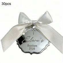 2/10/30/50 chiếc Thẻ quà tặng rửa tội khắc tên tùy chỉnh - Thẻ gương acrylic vàng, thích hợp cho quà tặng sô cô la, quà Giáng sinh | Thiết kế hình thánh giá sang trọng, trang trí tiệc rửa tội cá nhân hóa - Nhiều màu - Xem 17