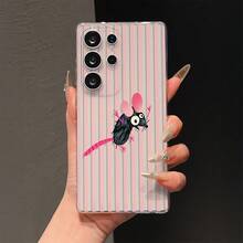 1个透明防震防滑TPU软手机壳，采用UV印刷条纹图案和黑色鼠标组合设计，兼容安卓手机Galaxy S25 S25Plus S25Ultra S24 S24Plus S24Ultra S23 S23Plus S23Ultra S23FE S22 S22Plus S22Ultra S21 S21Plus S21Ultra A56 A55 A54 A53 A52 A51 A23 A22 A24 A25 A26 A12 A13 A14 A15 A16 A32 A33 A34 A35 A36 A05 A05S A06 A07 F15 M15 M55 A17 A37 A57 S25FE S26 S26Plus S26Edge S26Ultra A3 A5 13C 14C 15C Honor 400 400Pro 500 500Pro - 彩色 - 查看 1